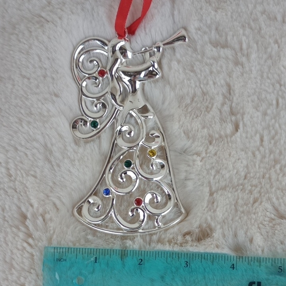 Lenox Silver Ornaments with Red Accents - Picture 7 of 7